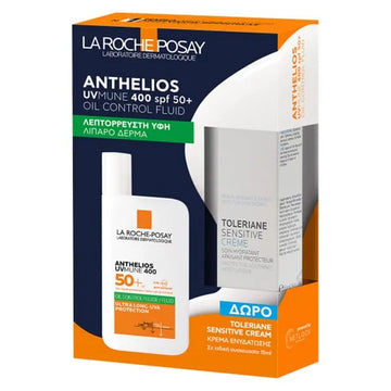 La Roche-Posay Anthelios UVMUNE 400 SPF50+ με δώρο Toleriane Sensitive Cream 15ml - αντηλιακή προστασία προσώπου